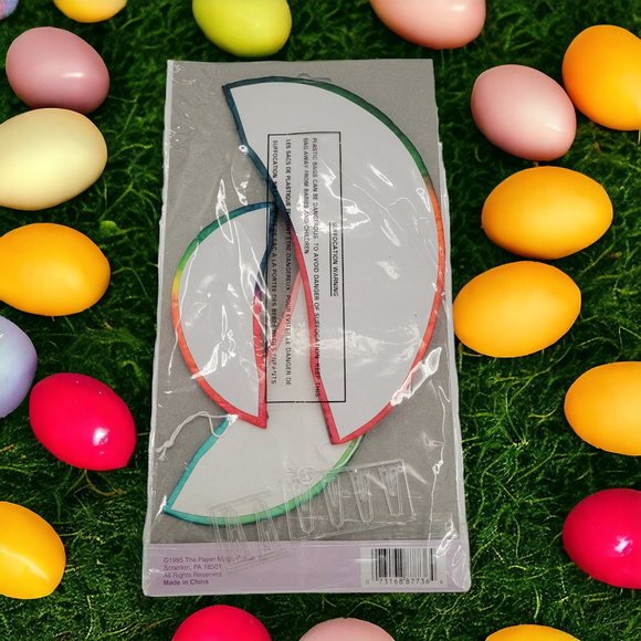 Vtg Honeycomb Dip-Dye Easter Eggs Eureka Decoration Set of 3 NOS - Picture 6 of 7